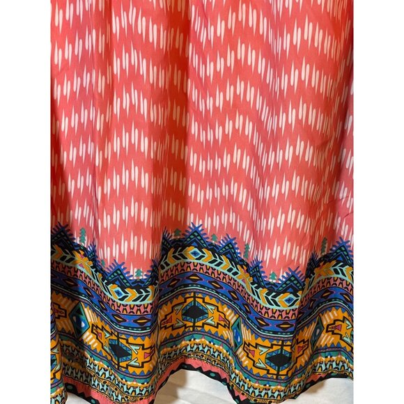 Feathers pink white with green orange blue red design at bottom large READ NEW - Picture 9 of 12